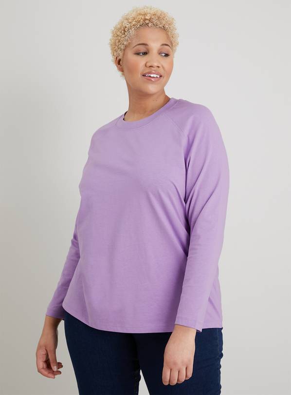 Buy Lilac Oversized Raglan T-Shirt - 26 | T-shirts | Argos