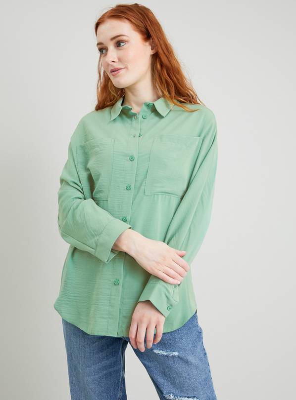 Green Relaxed Fit Pocket Shirt - 8