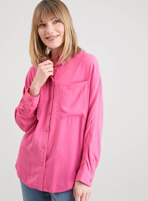 Pink Relaxed Fit Pocket Shirt - 10