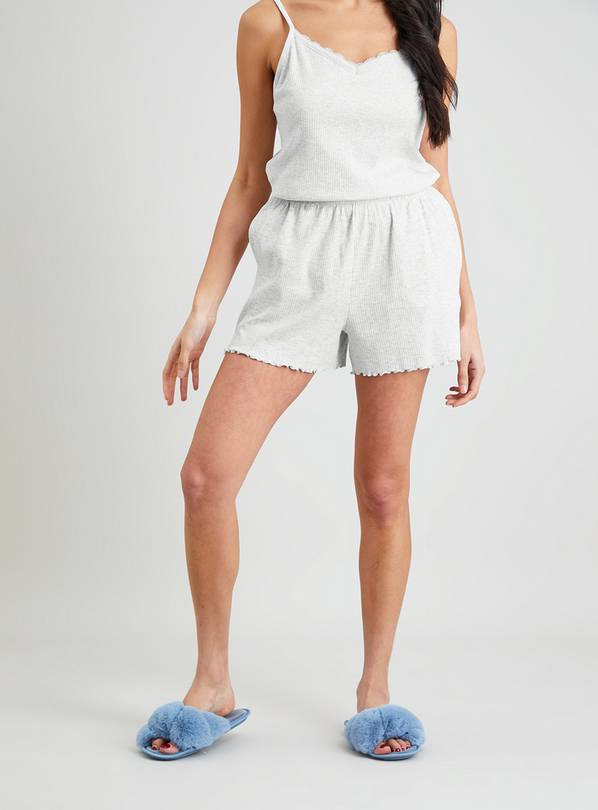 Luxury Embossed Pyjama Shorts - Frost – Lounge Underwear