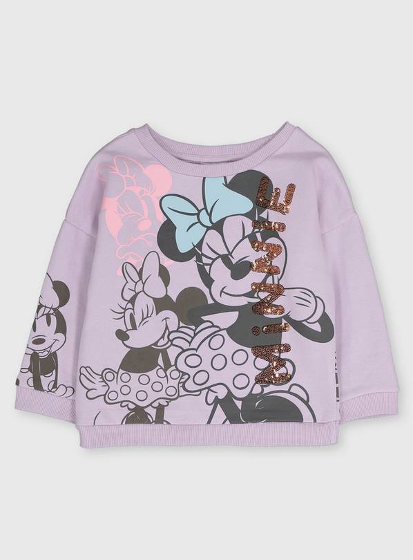 Buy Disney Lilac Minnie Mouse Sweatshirt - 1-1.5 years | Jumpers and ...