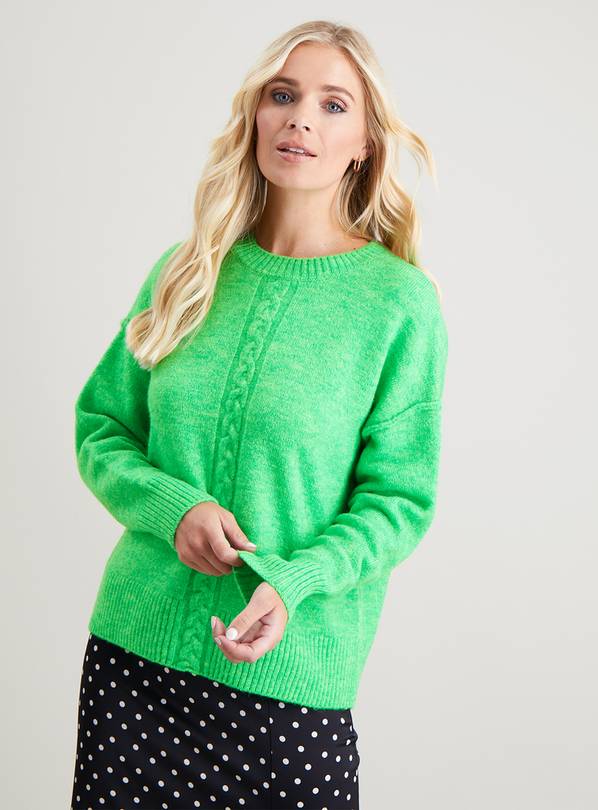 Bright Green Cable Detail Jumper - 24