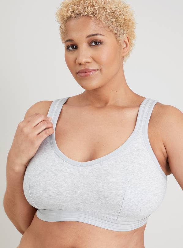 Buy DD+ Grey Comfort Non Wired Support Bra 40F | Bras | Argos