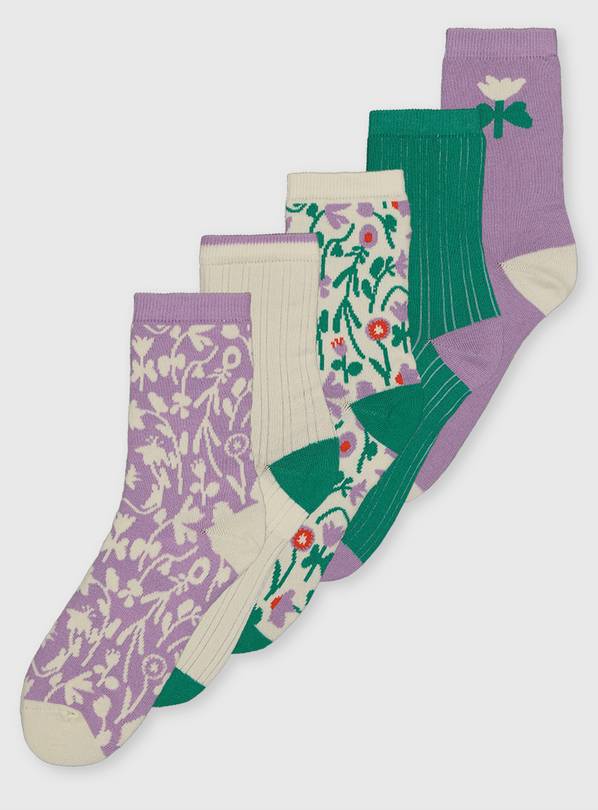 Sock Talk UK Womens Bamboo Yoga Ankle Socks Lilac