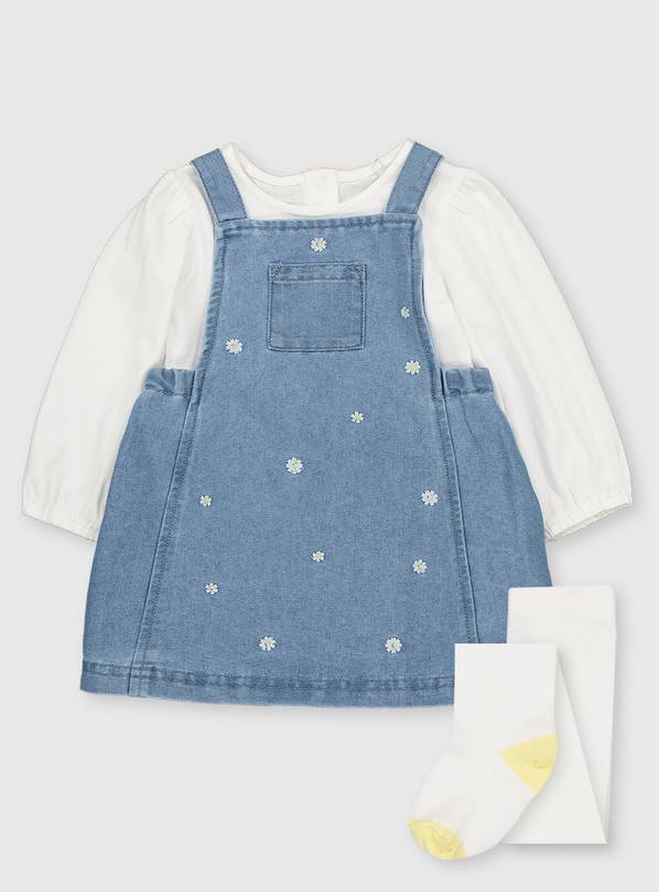 Buy Daisy Denim Pinafore, Bodysuit & Tights 1218 months Dresses