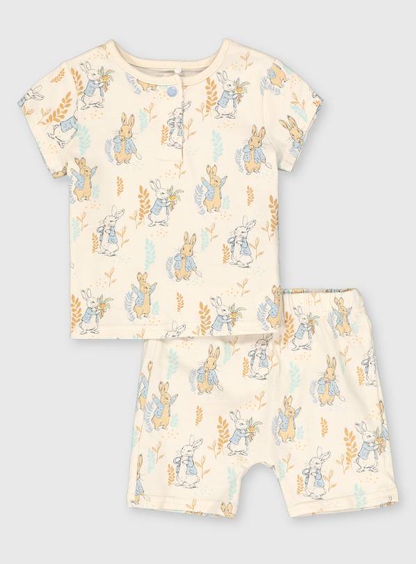 Peter Rabbit Cream Character Print Pyjamas - Up to 1 mth