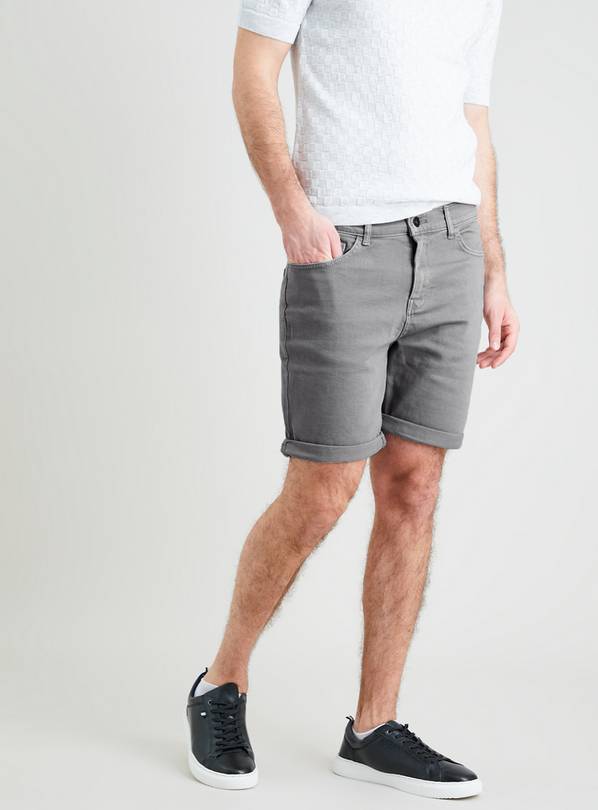 Light grey clearance denim shorts