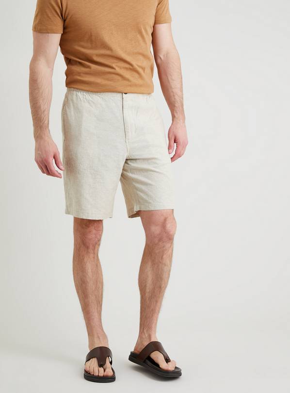 Stone Linen-Rich Shorts 34
