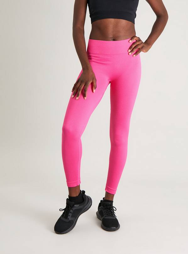 Buy Active Neon Pink Seam-Free Leggings - M, Leggings