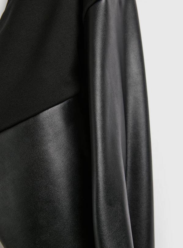 Buy MATERNITY Black Leather Look Coated Leggings - 20