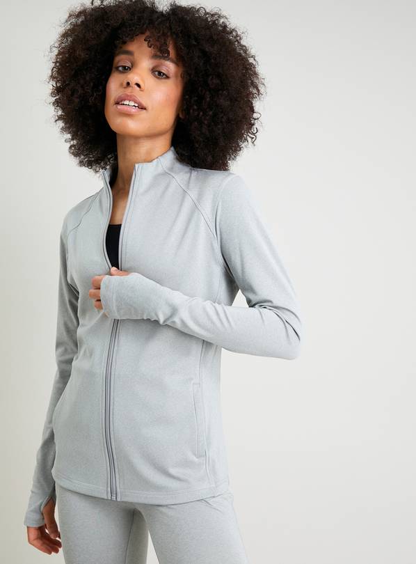 Buy Active Grey Marl Sculpt Zip-Through Coord Jacket - 8 | Joggers | Argos