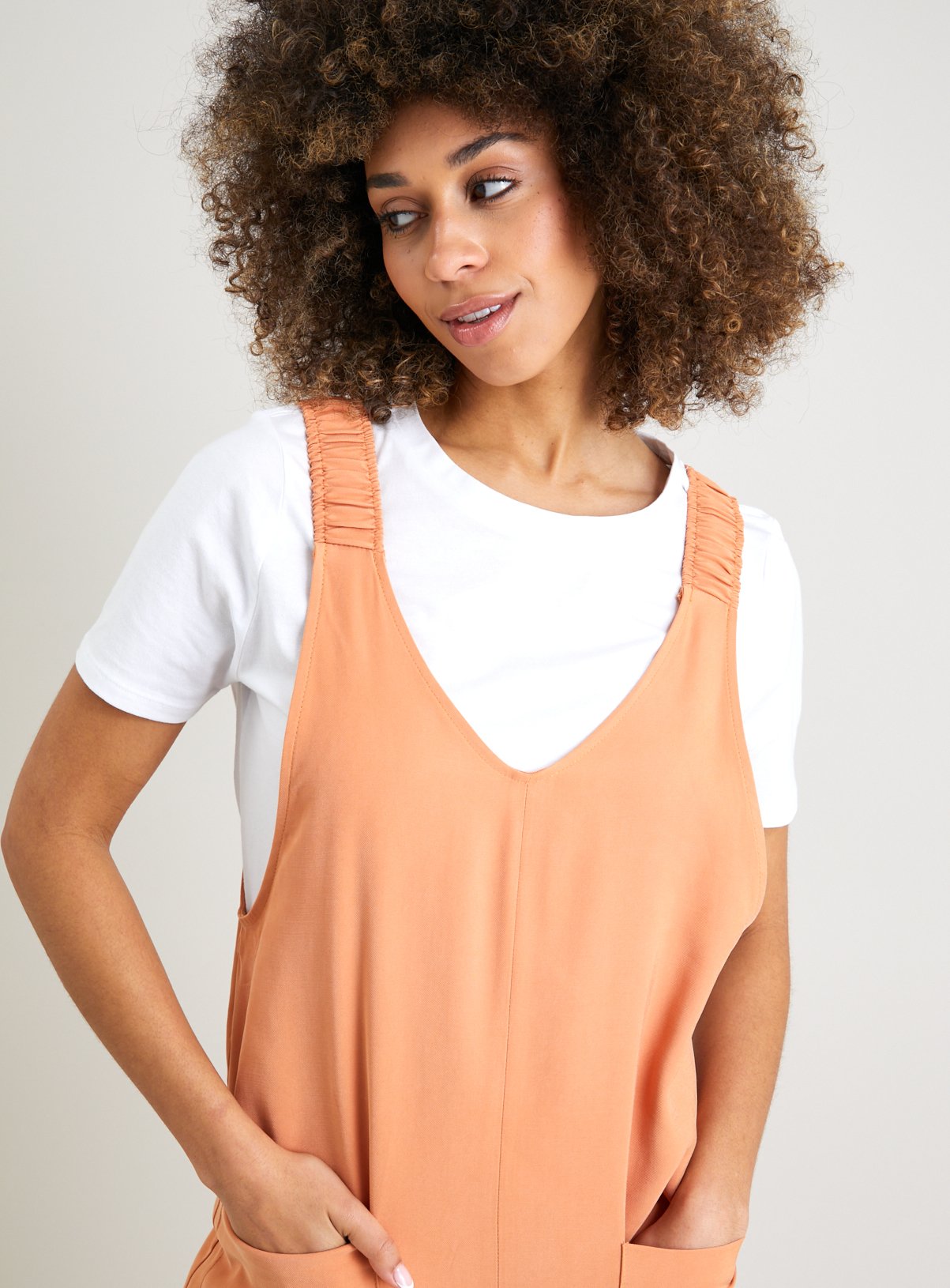 Buy Orange Loose Fitting Dungarees - 8 | Jumpsuits And Playsuits | Argos