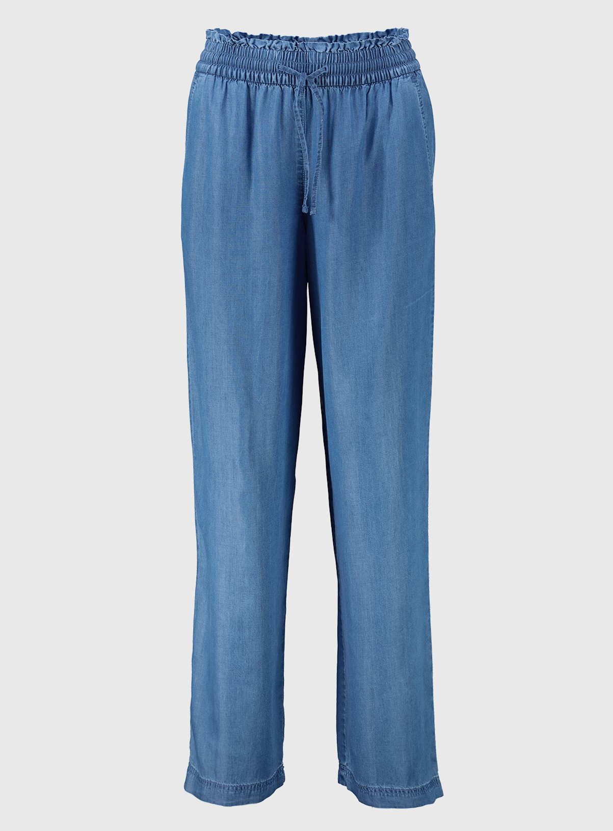 Denim Blue Wide Leg Trousers With TENCEL™ Lyocell 20L - Image 3 thumbnail