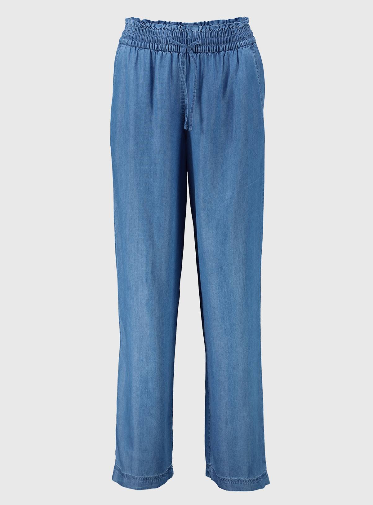 Denim Blue Wide Leg Trousers With TENCEL™ Lyocell 20L - Image 3