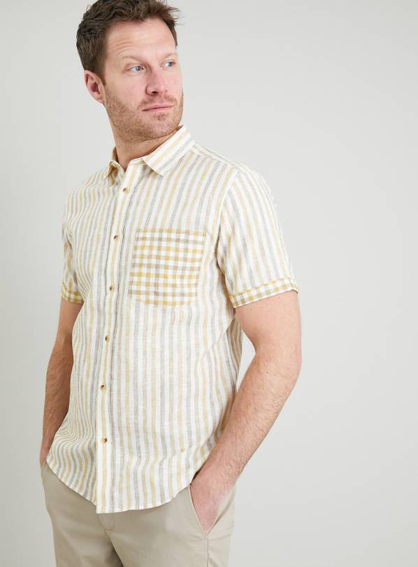 Buy Neutral Stripe Regular Fit Shirt XXXL Shirts Argos