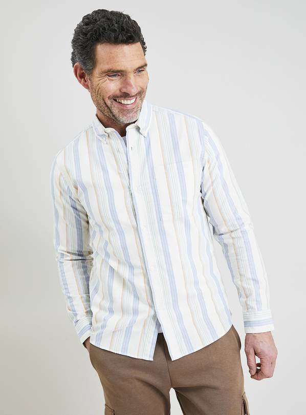 Buy Pastel Stripe Regular Fit Oxford Shirt - L | Formal shirts | Argos