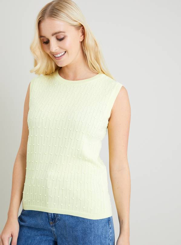 Buy Lime Green Knitted Vest - 22 | Camisoles and vests | Argos