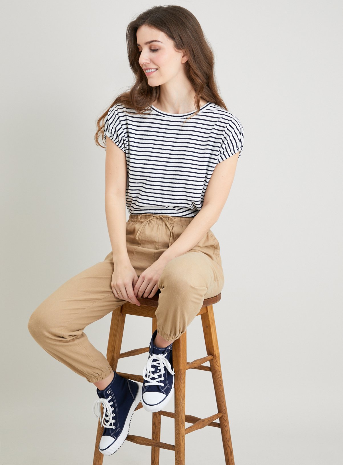 SKU: LINEN JOGGER:Brown:10 - Image 2 thumbnail