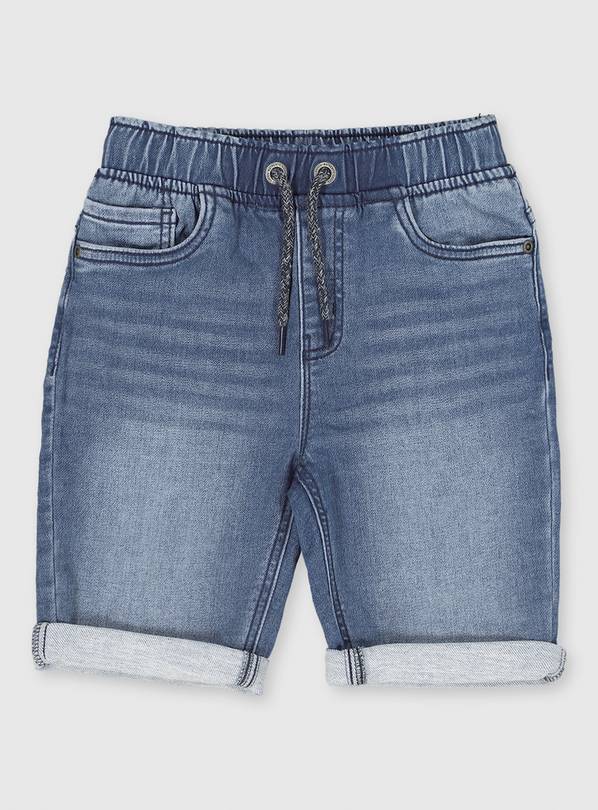 Mid Blue Loopback Denim Shorts 4 years