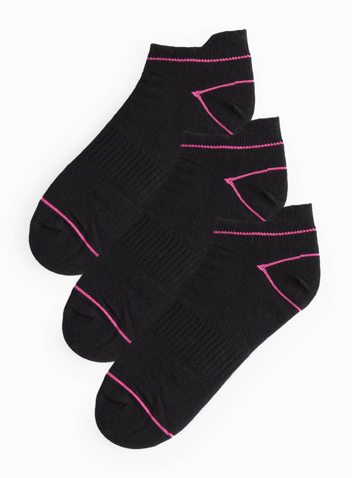 Black Blister Resist Trainer Sock 3 Pack 4-8 - Image 1