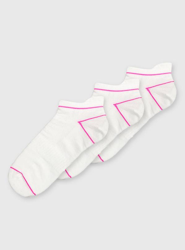 White Blister Resist Trainer Socks 3 Pack 4-8