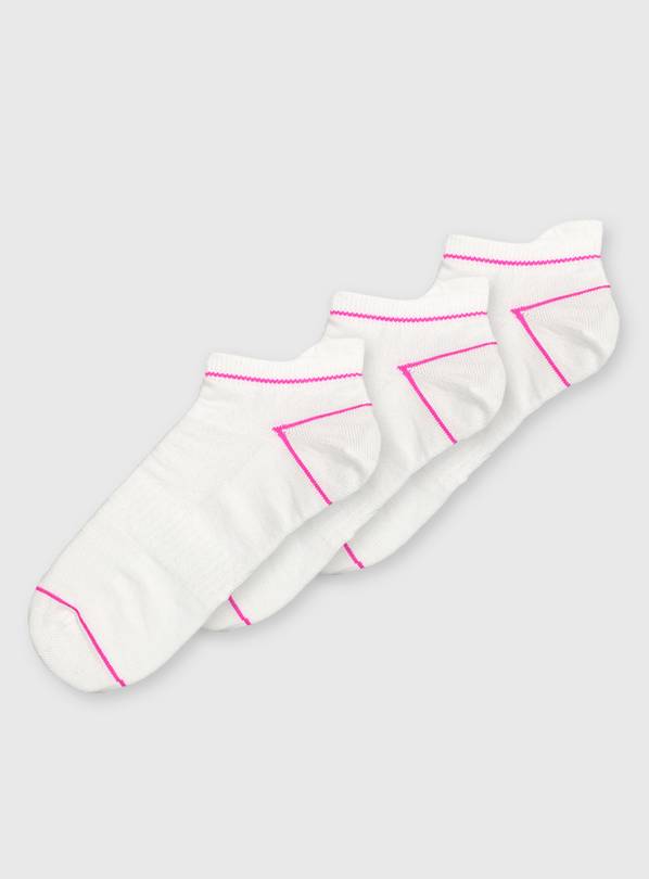 White Blister Resist Trainer Socks 3 Pack - 4-8
