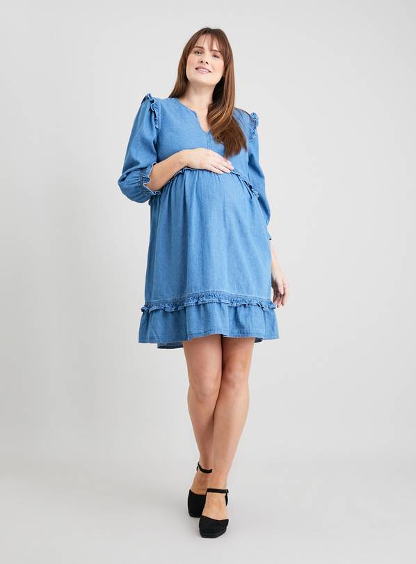 Denim maternity 2025 dress uk