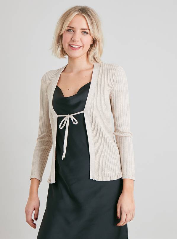 Buy Gold Sparkle Ribbed Coord Cardigan 18 Cardigans Argos