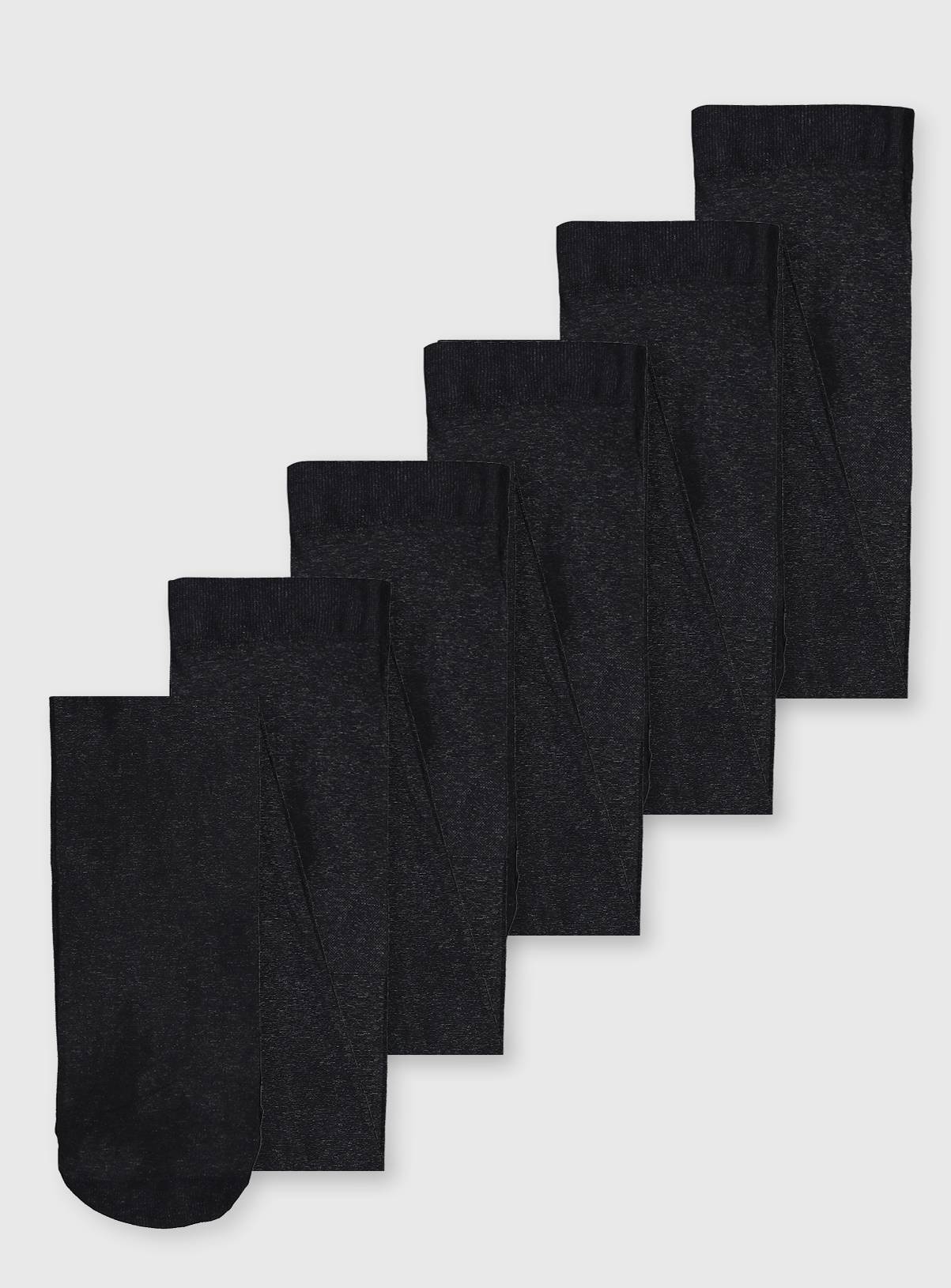 Grey Opaque Tights 5 Pack 11-12 years - Image 1