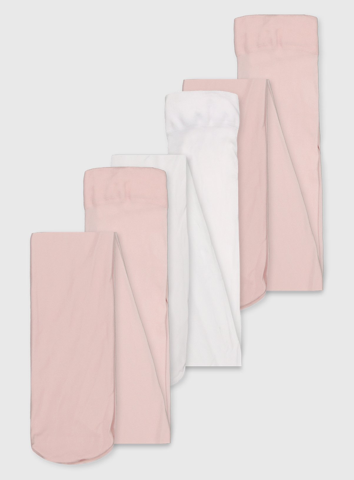 Pink Pink & Cream Opaque Tights 3 Pack (1-2 Years) - Tu by Sainsbury's