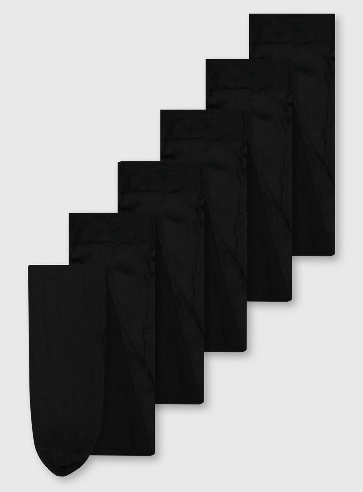 Black Opaque Tights 5 Pack 7-8 years - Image 1