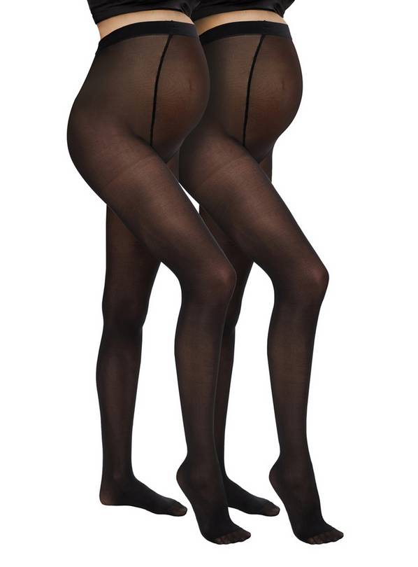 MAMALICIOUS Black 50 Denier Maternity Tights 2 Pack L/XL