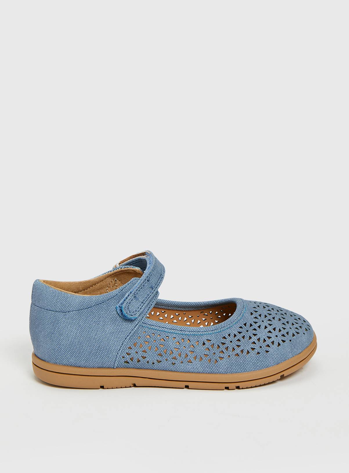 Blue Laser Cut Bumper Shoes - 9 Infant - Image 1