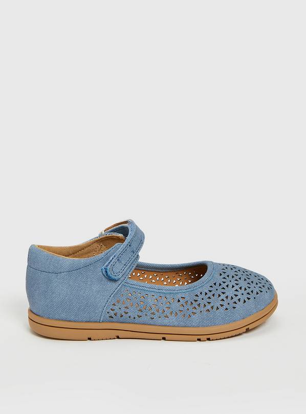 Blue Laser Cut Bumper Shoes - 10 Infant