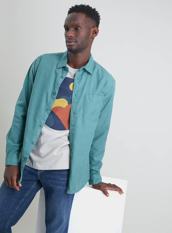 Buy Teal Lyocell Shirt XXXXL Shirts Argos