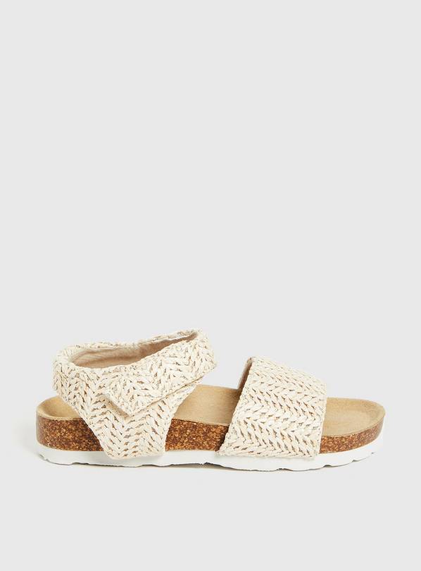Buy Cream Woven Jute Sandals 1 Sandals and flip flops Argos
