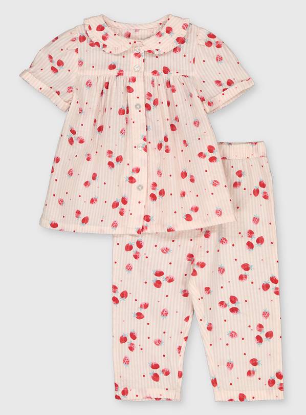 Buy Strawberry Print Woven Pyjamas 1824 months Sleepsuits and