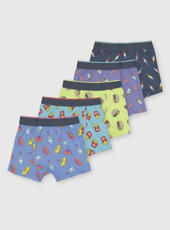 Buy Fast Food Trunks 5 Pack - 7-8 years | Underwear and socks | Argos