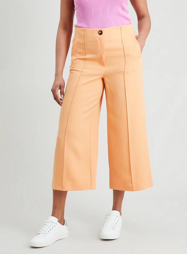 High waist crop hot sale wide leg pants