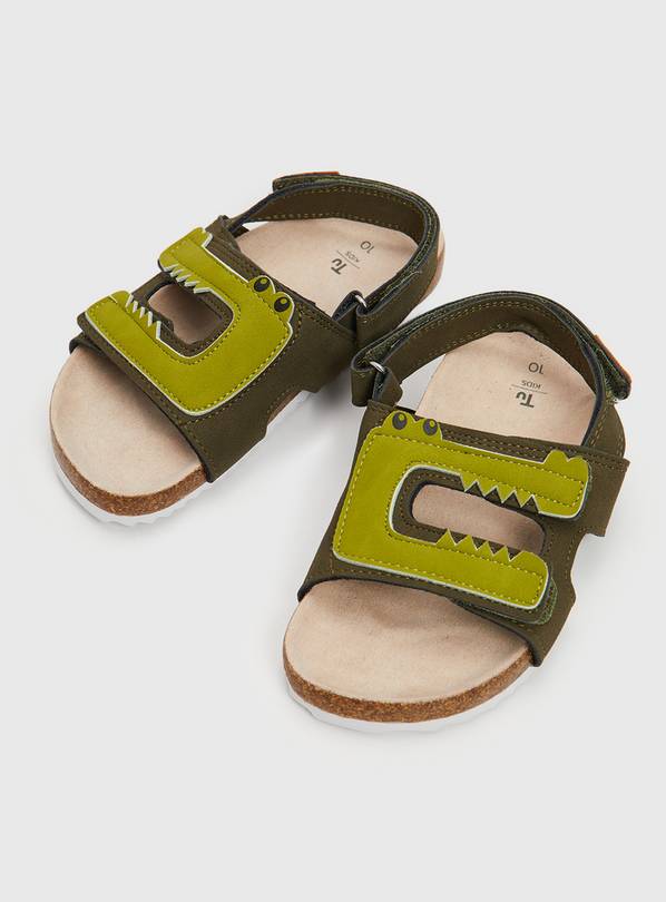 Buy Khaki Crocodile Cork Sandals 4 Infant Sandals and flip