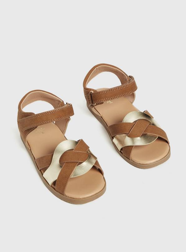 Buy Tan Gold Knot Sandals 4 Infant Sandals and flip flops Tu