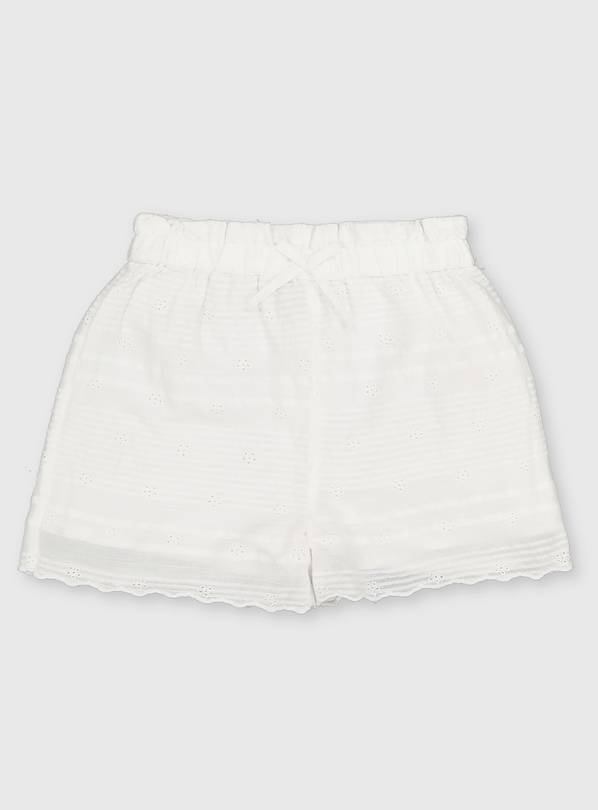 Buy White Broderie Shorts 12 Years Skirts And Shorts Argos