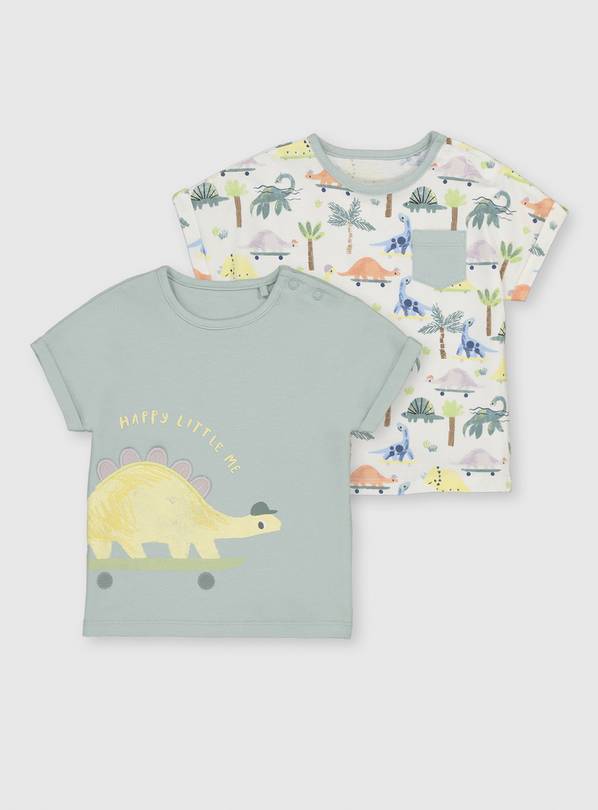 Buy Dinosaur T-Shirts 2 Pack - 6-9 months | Multipacks | Argos