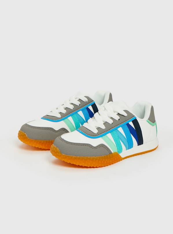 White hot sale ribbon trainers