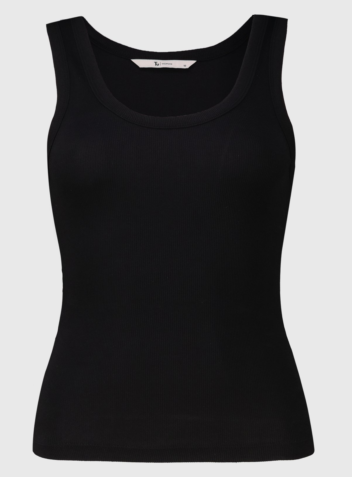 Black Classic Ribbed Vest Top 16 - Image 3 thumbnail
