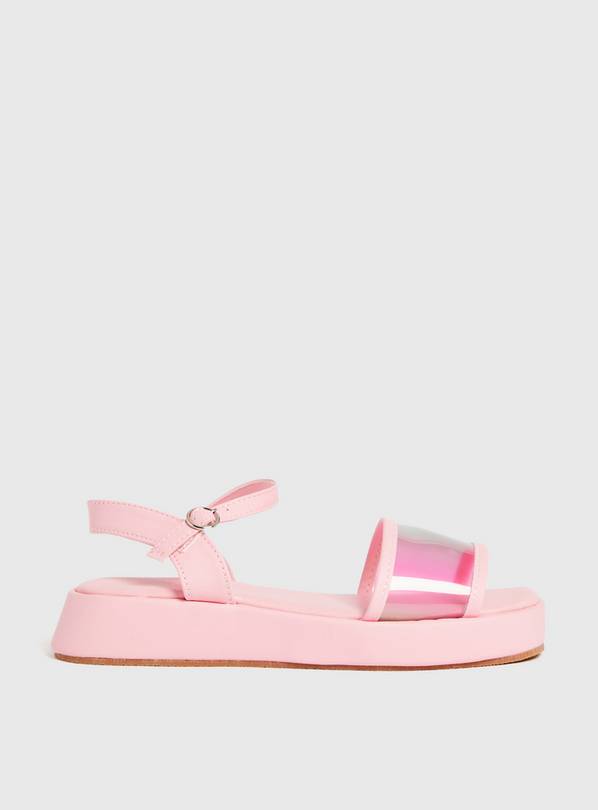 Baby Pink & Ombré Flatform Sandals - 12 Infant