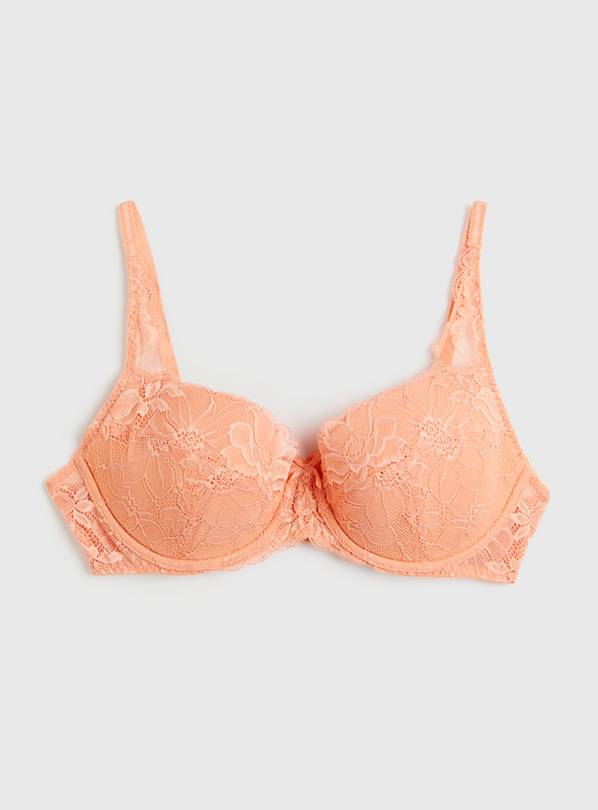 Buy A-GG Pink Supersoft Lace Full Cup Padded Bra - 32D, Bras
