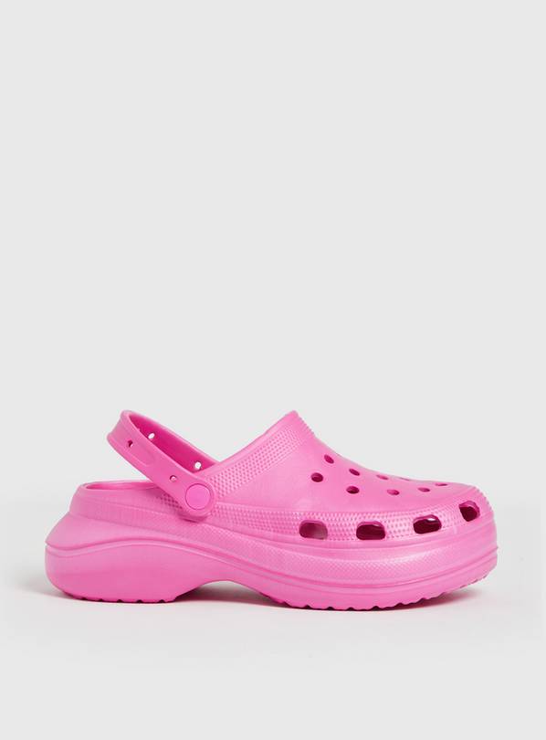 Buy Bright Pink Chunky Clog - 8 | Sandals | Argos
