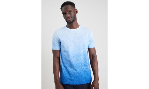 Blue Ombré Regular Fit T-Shirt - XL