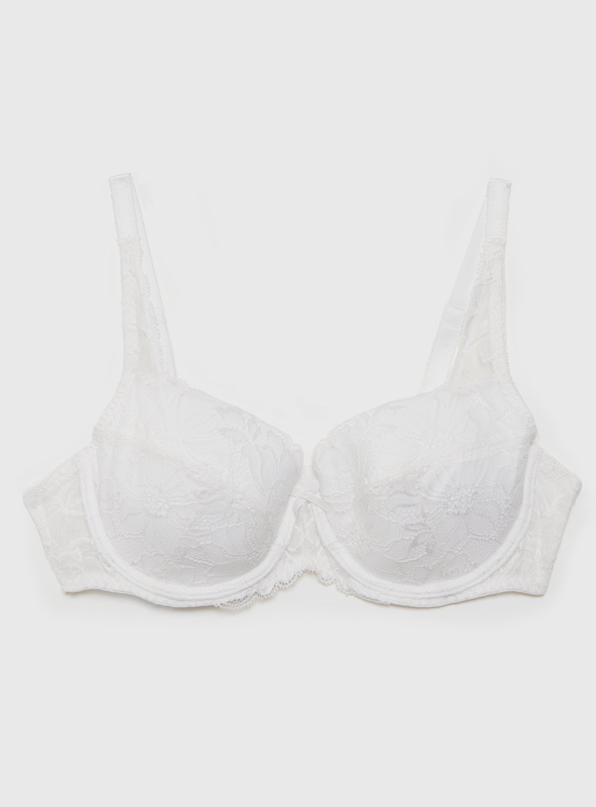 A-E White Lace Full Cup Comfort Bra 34D - Image 2 thumbnail
